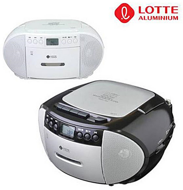 롯데 MP3 CD포터블카세트 핑키-880 카세트 MP3CD 라디오 어학용 FM 라디오, 화이트, 화이트