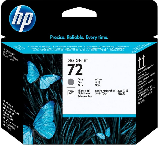 hp C9380A C9383A C9384A T1300 T790 T795 T1100 정품잉크, 1개, 회색+포토검정