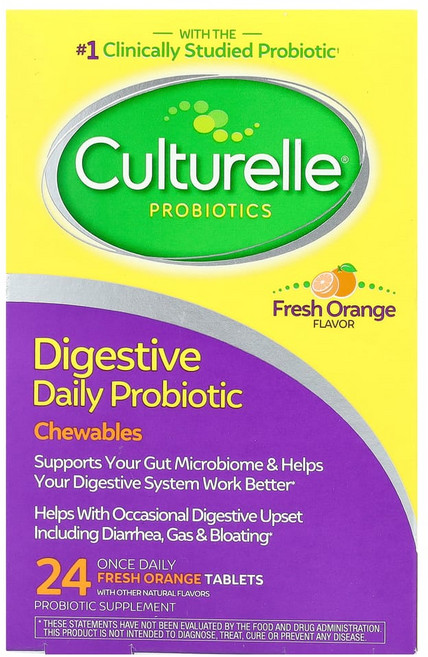 컬처렐 Digestive 데일리 프로바이오틱 츄어블 프레시 오렌지 하루 1회 24정, 1개