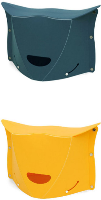 싸파 땅콩 폴딩 휴대용 줄서기 접이식 의자, 네이비, 1개