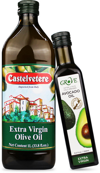 브이플랜 냉압착 엑스트라버진 올리브오일 1L+아보카도오일 250ml, 1세트, 1.25L