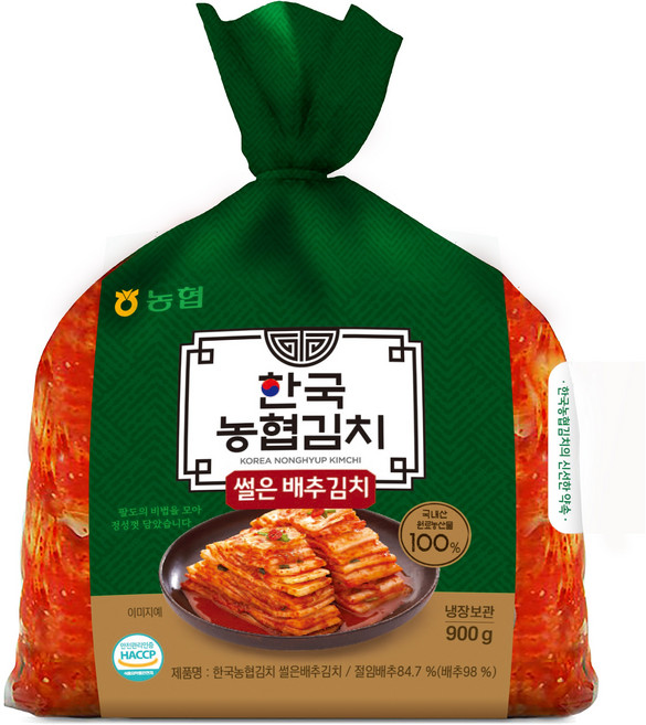 한국농협김치 썰은 배추김치 맛있는 국산김치, 1개, 900g