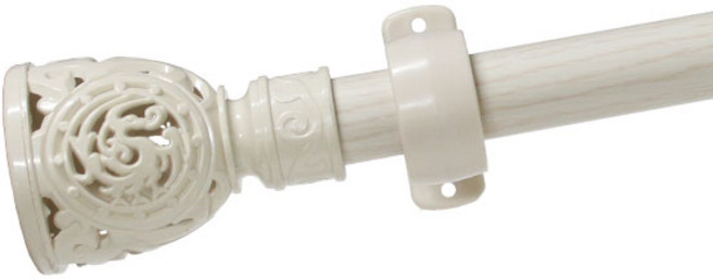 한국레일갤럭시 25mm 로얄 커튼봉 커텐봉, 아이보리