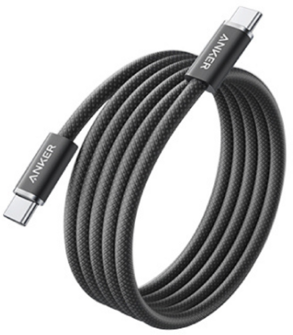 Anker Zolo 240W Type-C充電線, 1.8m, 黑色, 1個