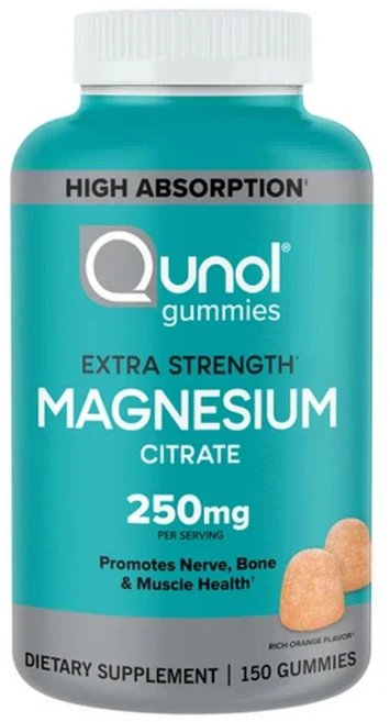 Qunol 큐놀 마그네슘 엑스트라스트렝스 250 mg 150 구미 2팩, 1개, 150정 - 쿠팡