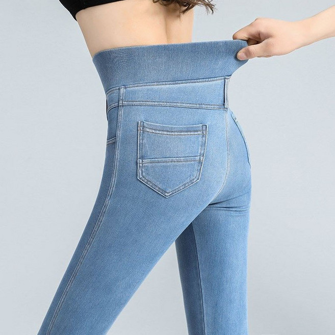 젊음 에너지 가득 여춘추 슬림핏 허리밴딩 하이웨스트 청바지 스판 조끼 다양한 사이즈 빅사이즈 스키니 여성 유행 와이드 팬츠 허리밴딩 다양한 체형 컬렉션