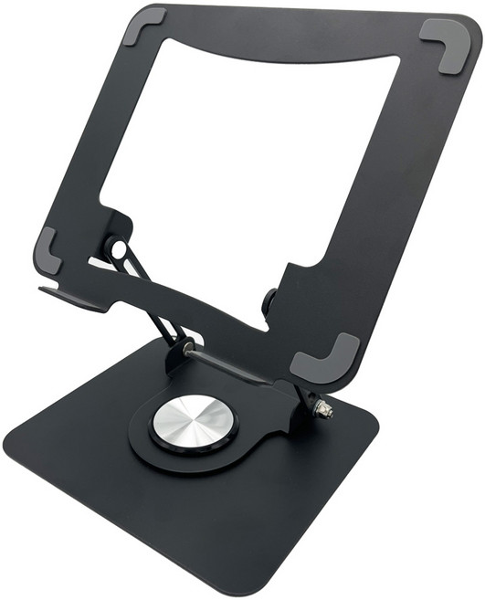 아모르주 360도 회전 높이 조절 노트북 거치대 맥북 받침대 태블릿 스탠드, 블랙, 1개