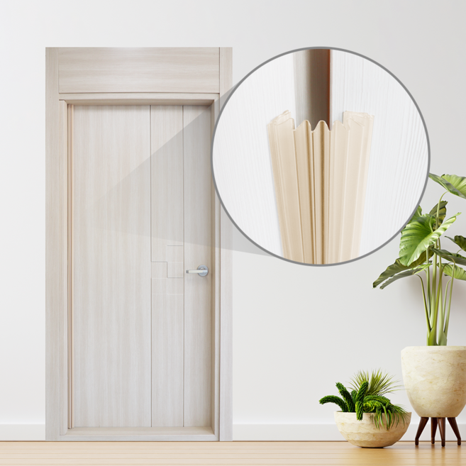 [아이손] 문틈 문닫힘 손끼임방지 주름형 디럭스타입 자바라 전면 안전 보호대, 투명, 1개, 2000mm