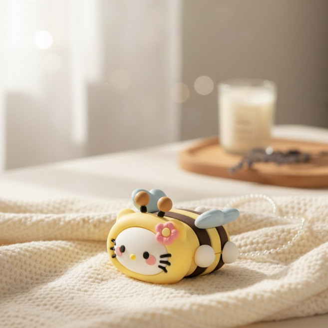 갤럭시 귀여운 버즈 실리콘 케이스 버즈3 버즈3프로 FE3, 1개, 키티 꿀벌, 버즈3/프로3/FE3