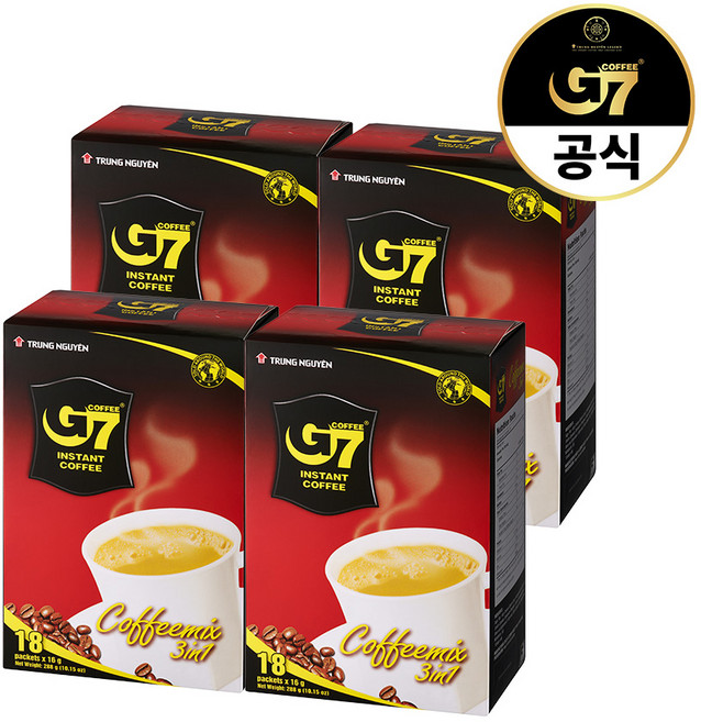 G7 3 in 1 커피믹스, 16g, 18개입, 4개