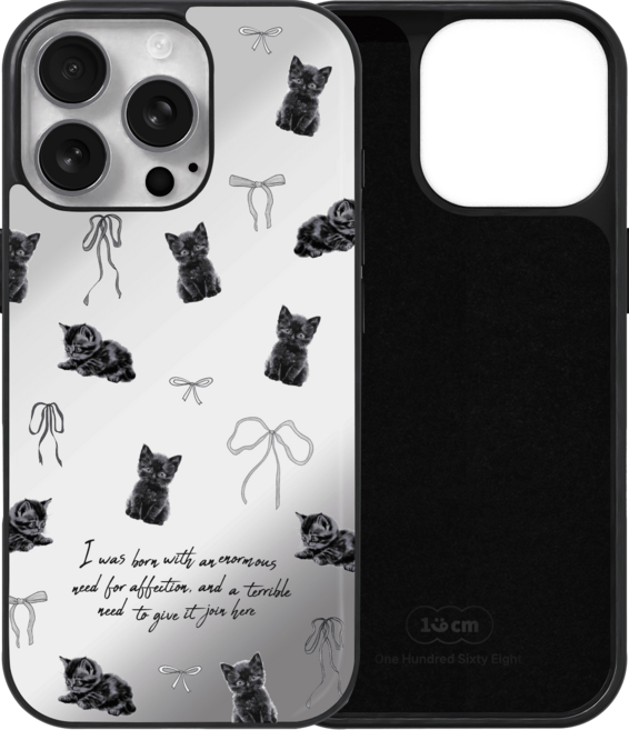 168cm 스트릿 빈티지 디자인 미러 스웨이드 케이스