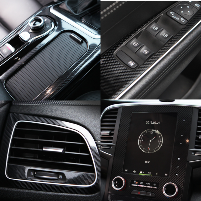 르노삼성 SM6 카본몰딩모음전 스크래치기스방지커버 실내외용품, 기어패널