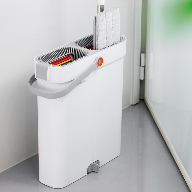 조이보스 다용도 밀대걸레 자동탈수 세척통 +극세사 걸레 2개입, 1세트