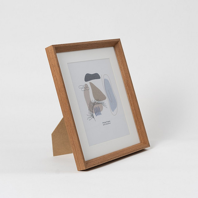 우드 사진액자 3x5 4x6 5x7 6x8 8x10 멀티사이즈 탁상용 포토프레임, 8x10인치(20x25cm), 브라운, 1개