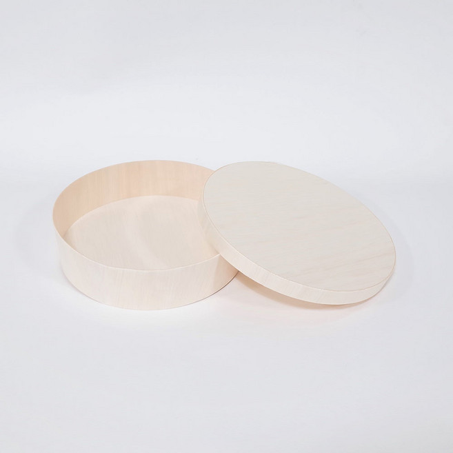 엠엔피 나무도시락 떡포장용기 우드도시락통 나무뚜껑, 5세트, 1개입