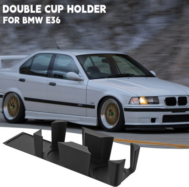 1/2PCS 듀얼 컵 홀더 운전자 좌석 보관함 BMW E36 자동차 인테리어 액세서리 적합, 02 1PCS
