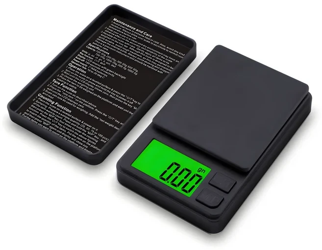 정밀 포켓 저울 1000g X - 백라이트 LCD가 포함된 디지털 그램 식품 보석 온스/곡물 여행용 미니, 01 1000g, 01 Black