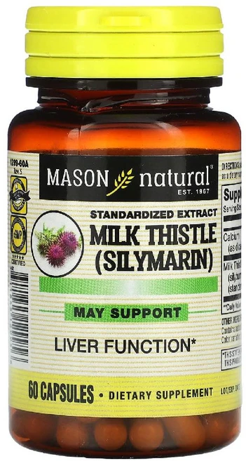 메이슨내추럴 밀크씨슬 300mg Milk Thistle Silymarin 캡슐 60정, 1개 - 쿠팡