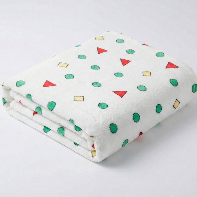 길가다 짱구 패턴 극세사 담요 무릎 얇은 대형 블랭킷