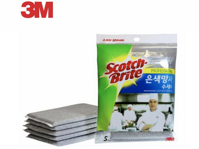 3M 수세미 5P 망사 세척 설거지 소프트 다용도 주방 욕실 베란다 화장실 청소 창틀 캠핑 차박 그리들 찌든때 기름때, 1개