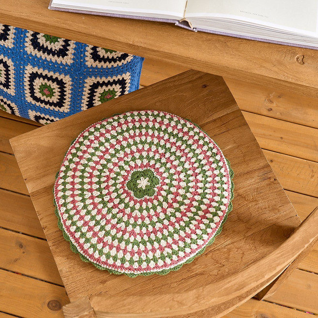 모던하우스 L 크로쉐 방석 핑크 D33 NF4126004