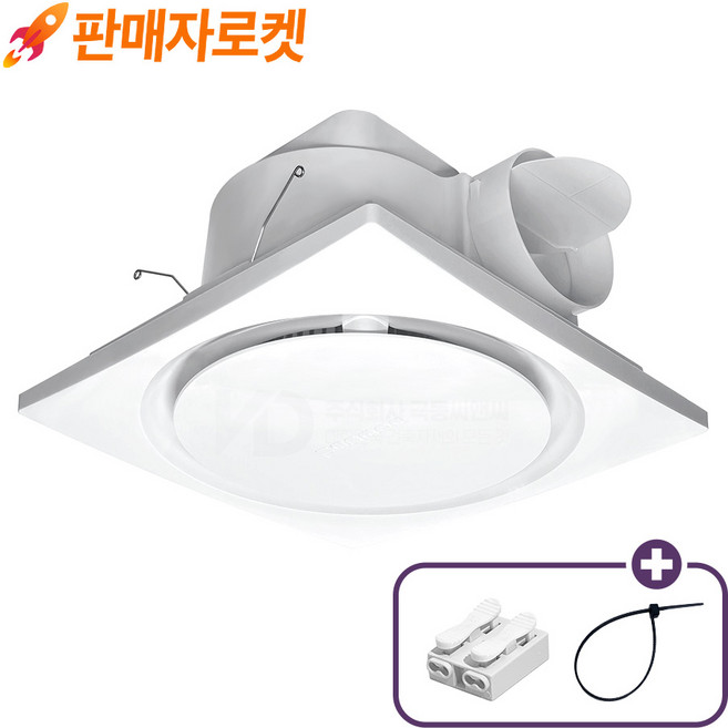 팬모아 천장용 환풍기 저소음 C-225(케이블타이 + 커넥트 증정) 화장실 욕실 인테리어 리모델링, 화이트