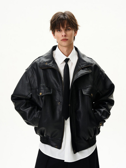 남녀공용 가죽 자켓 점퍼