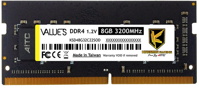 AITC 艾格 Value S DDR4 8GB 3200MHz 筆記型記憶體, 詳見包裝, 1個