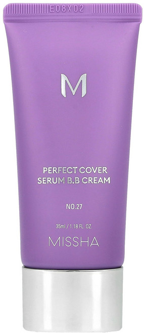 Missha 퍼펙트 커버 세럼 BB 크림 27호(허니 베이지) 35ml(1.18fl oz) Missha (미샤), 허니 베이지, 1개, 35ml