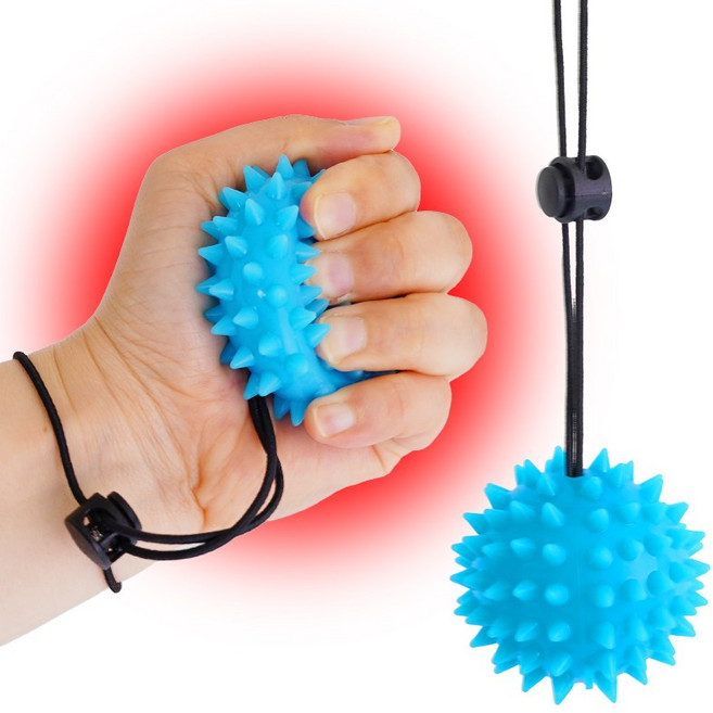 피트젠 손가락 스트레칭 손 근력 악력 운동 마사지볼 지압볼, SKY-BLUE (스카이블루), 1개