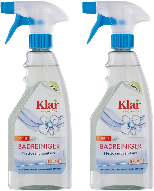 클라 독일 유기농 욕실 세정제 Klar Badreiniger 500ml x 2개 화장실 청소 세제, 1개