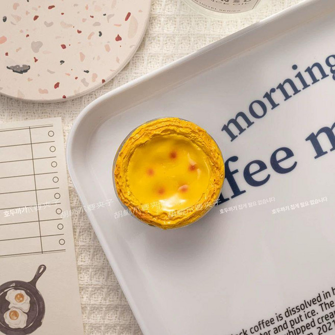 바게트 냉장고 자석 파리 인테리어 스티커 유럽스타일, 에그 타르트 5x5cm