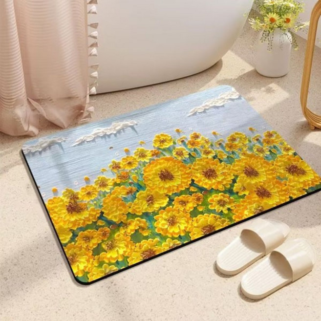 가능 해바라기발매트 물세척 빨아쓰는 재물운 애니멀, 해바라기