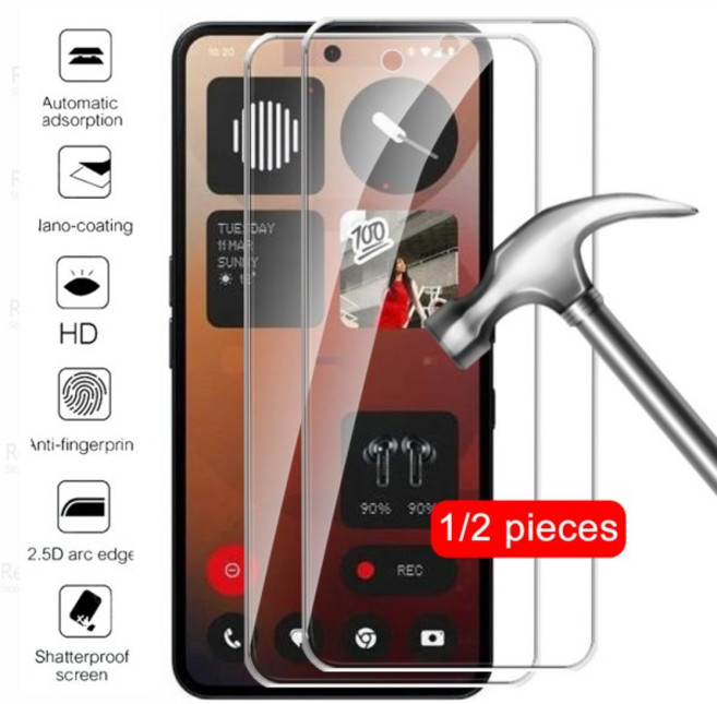 1/2개 강화유리 풀커버 노씽폰 3a 프로 스크린 강력한 보호필름 플러스 CMF 1 5G 미카, 01 Tempered Glass, 01 번들 21, 04 For Nothing Phone 1