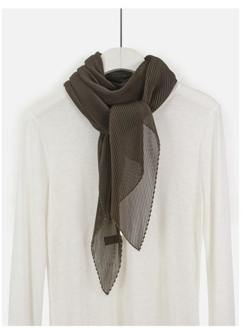 마리엔느 주름 원칼라 단색 목도리 사각 롱 스카프