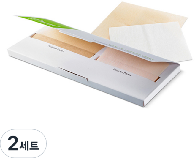 CNP차앤박 듀얼 오일컨트롤 페이퍼 Natural 100p + Powder 60p, 160매입, 2개