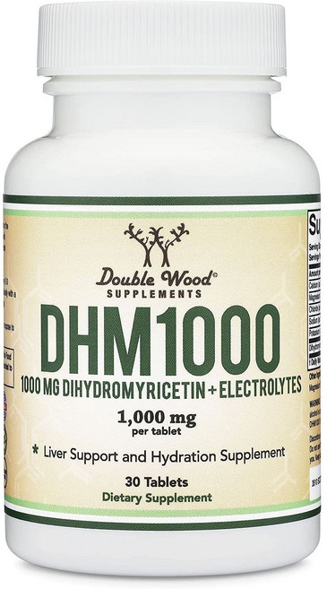 Double Wood DHM1000電解質保肝補充錠, 30顆, 1罐