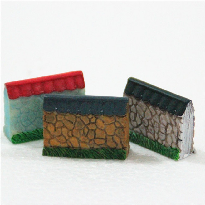 【微景小舖】微景觀 彩色小圍牆 圍欄 柵欄 多肉植物 苔蘚生態瓶 景觀盆栽擺件 園藝造景 DIY手作材料 微縮, 1個, 單入-款式隨機 不挑款, 彩色