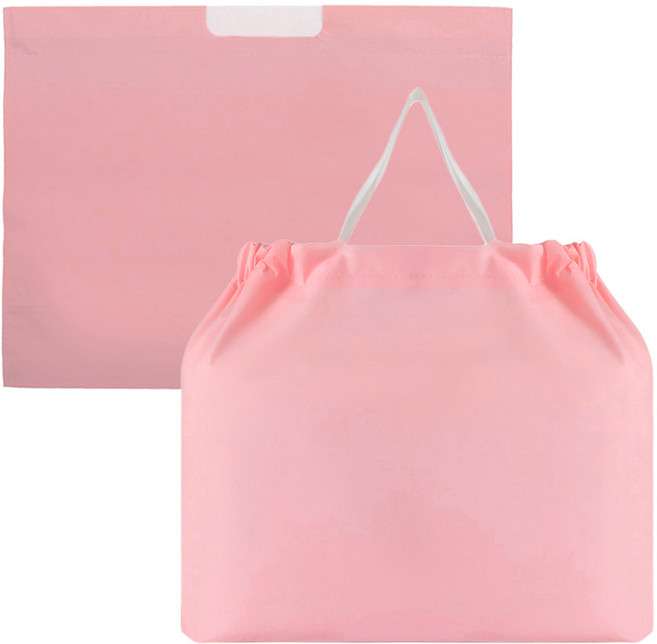 비닐쇼핑백 손잡이 다용도 쇼핑몰 방수 스트링 40x30, 50매, 핑크