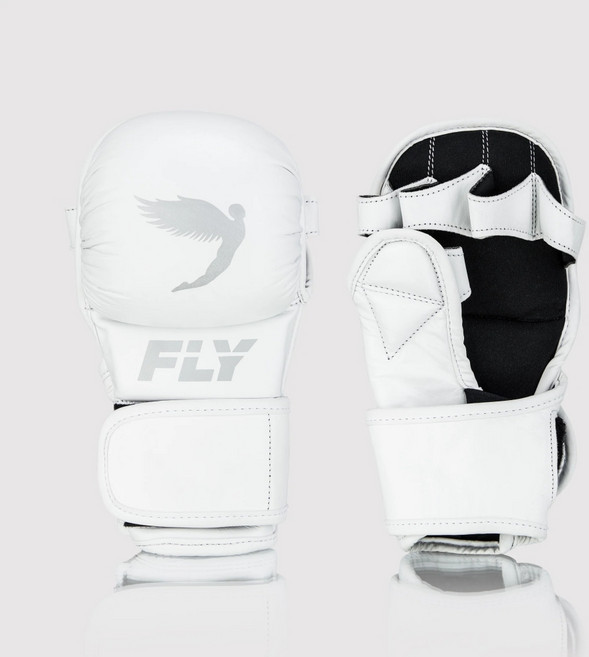 플라이 쉐도우 M 2.0 스파링 MMA 글러브 / 스파링글러브 오픈핑거, 화이트, 1개