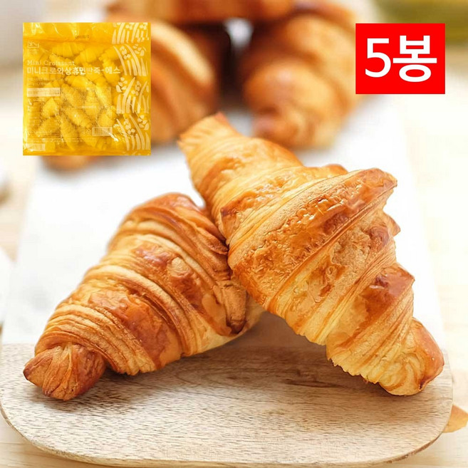 삼립 냉동생지 미니 크로와상 휴면반죽-에스 540g (18gX30입) X 5봉, 5개