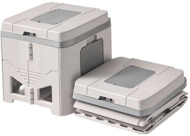 베베어스 변기+응고제+봉투+파우치 캠핑용 휴대용 캠핑 변기 노지 차박 야외 이동식 간이 접이식 화장실, 화이트+응고제12P+변기봉투+보관파우치