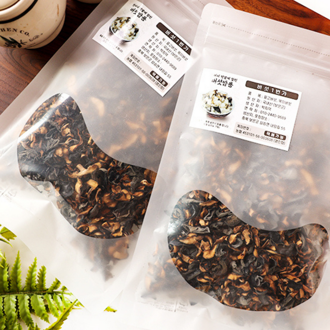 심결이네 국내산 버섯밥 후레이크 건표고 건목이, 1개, 100g