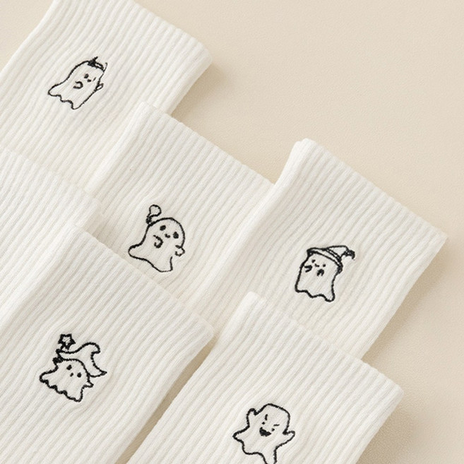 애플민트 여성 중목 양말 귀염뽀짝 꼬마유령