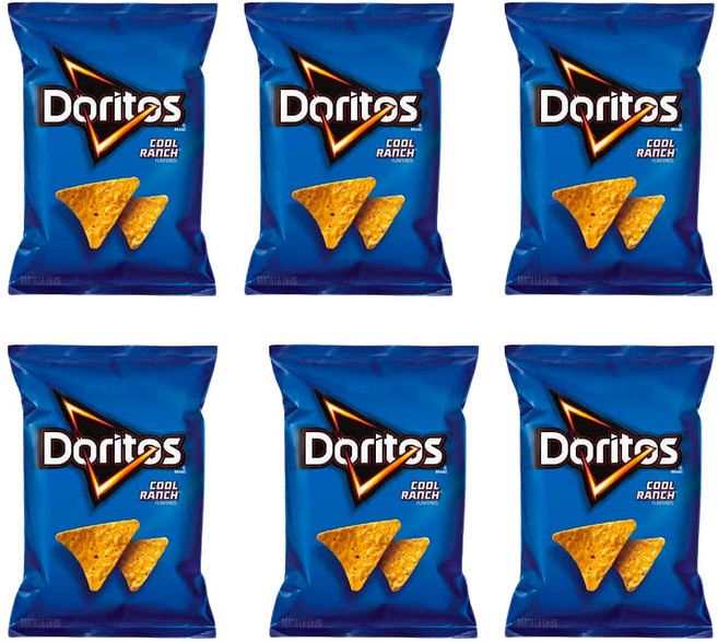 도리토스 쿨랜치 49.6g X6봉지/Dorritos Cool Ranch chips 1.75oz X6 bags, 6개