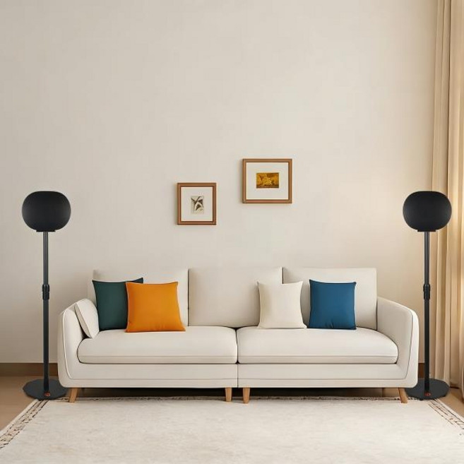 SONOS ERA 100 & 높이 조절 가능 스피커 스탠드 11 LBS 용량 금속 바닥 마운트 사운드 브래킷 홀더, 01 빠른  Mainland
