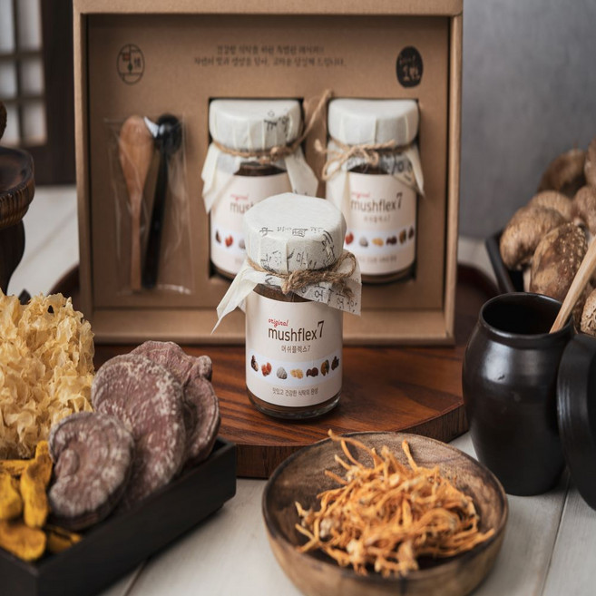 면역력 몸에 좋은 7가지 버섯을 한번에 쓴맛은 없애고 효능은 그대로 상황 영지 차가 송화 - 농촌진흥청장상 머쉬플렉스7, 단품(1병), 1개