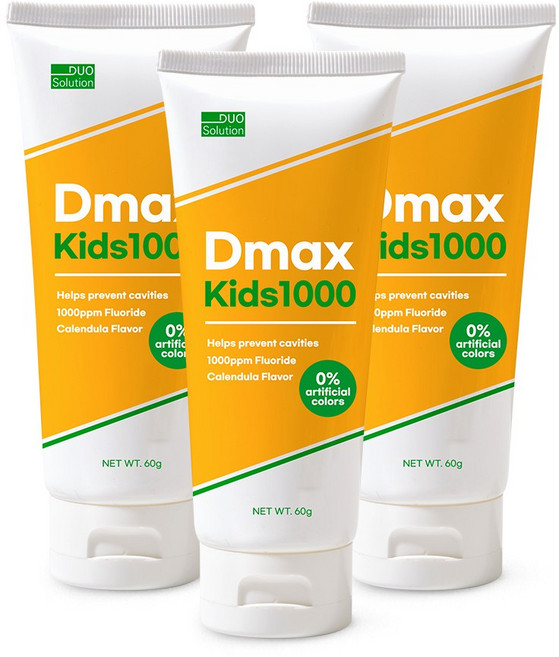 듀오솔루션 디맥스 키즈 1000 치약, 60g, 3개