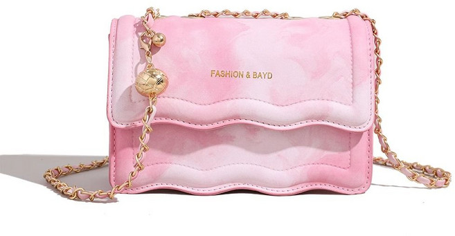 FASHION & BAYD 女包 時尚單肩斜挎小方包, 1個, 粉色