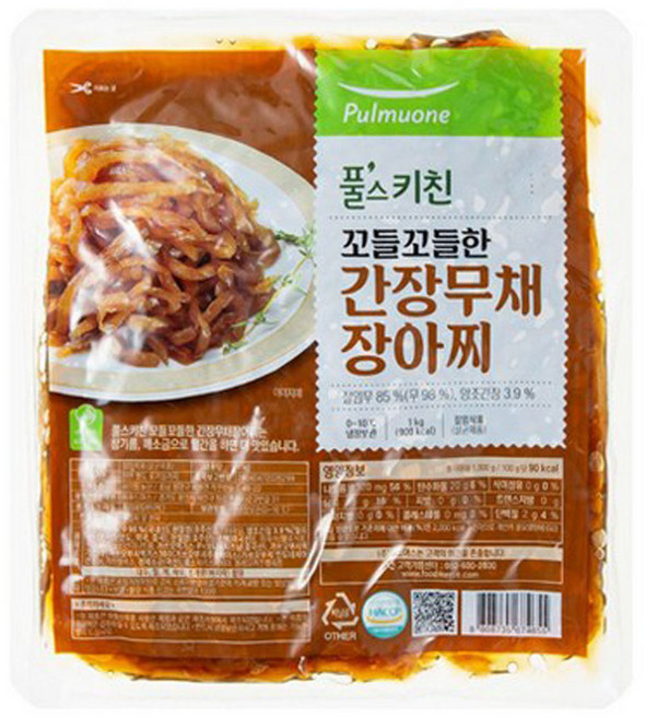 풀무원 풀스키친 꼬들꼬들한간장무채장아찌, 1개, 1kg